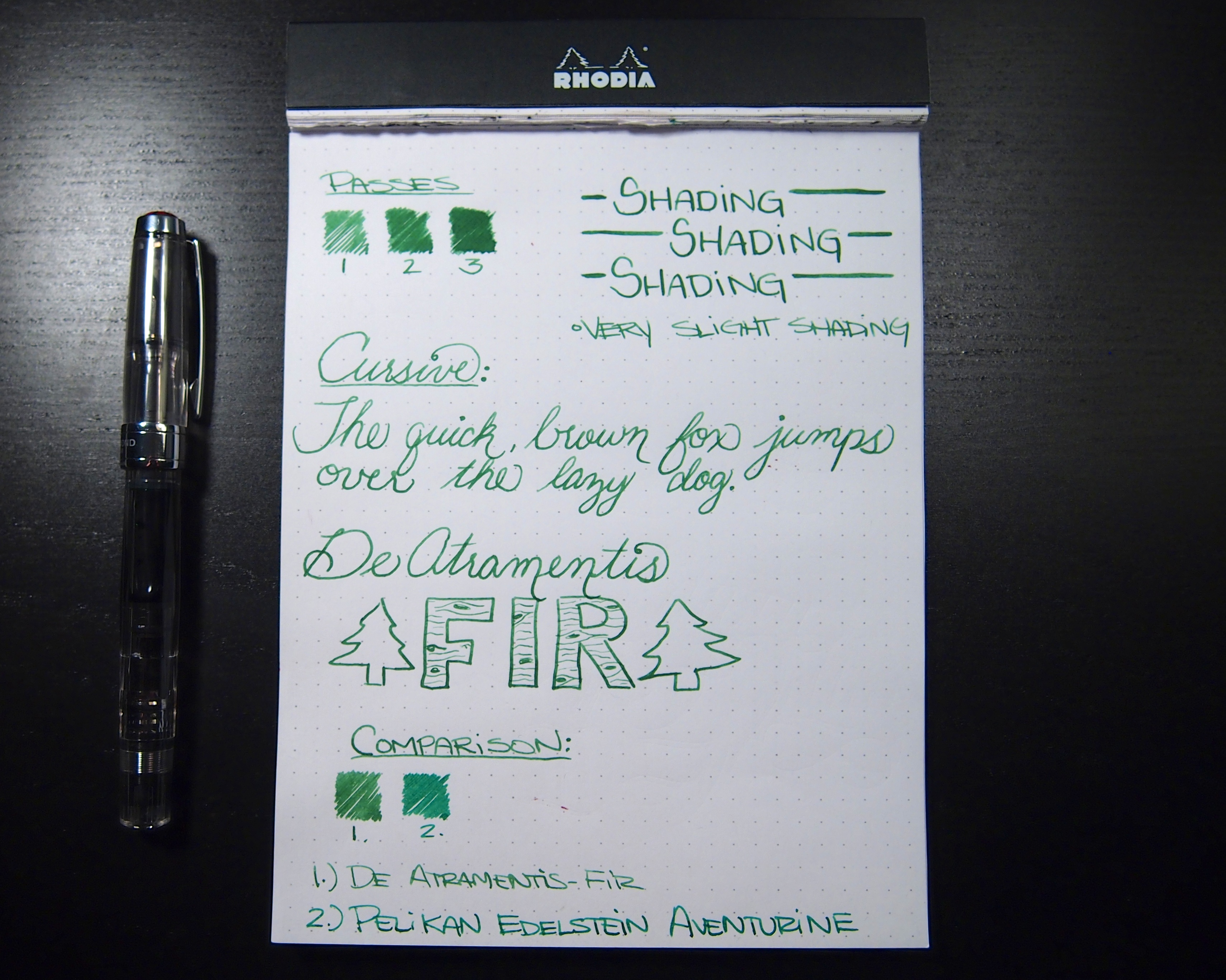 De Atramentis: Fir Scented Ink – Handwritten Review