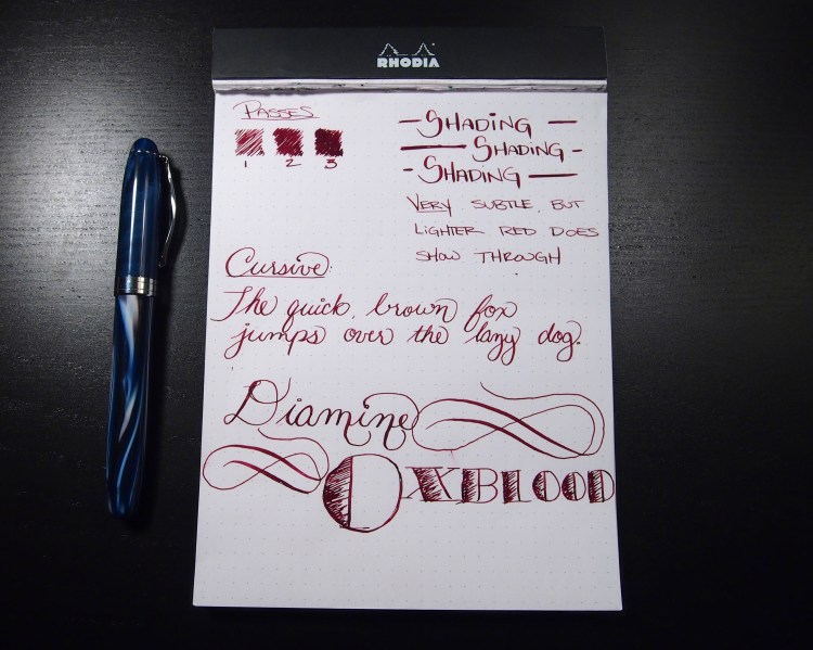 Diamine Oxblood Handwritten Review - Page 1