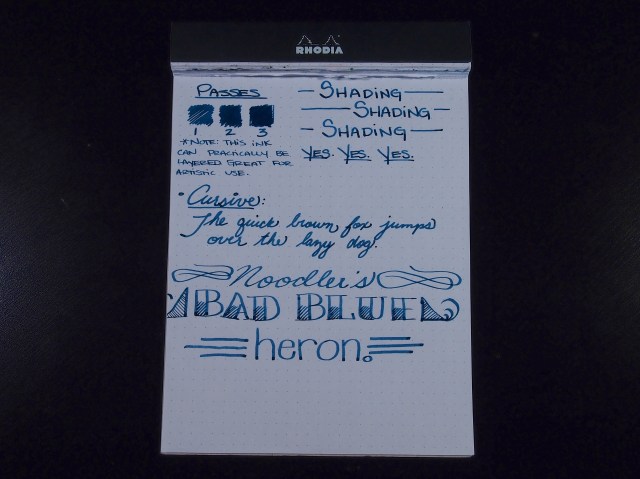 Noodler's Bad Blue Heron - Handwritten Review - Page 2