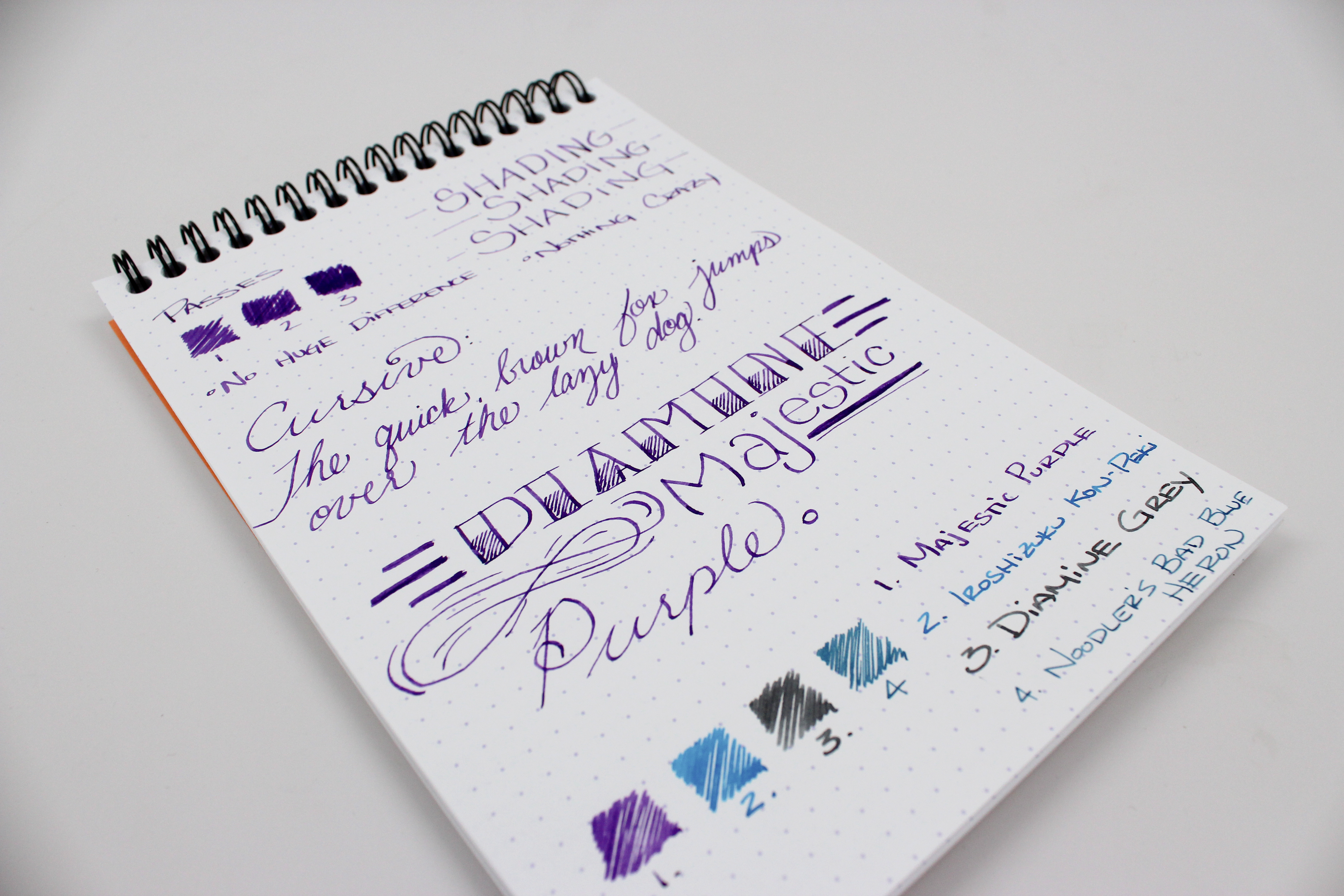 Diamine Majestic Purple – Handwritten Ink Review