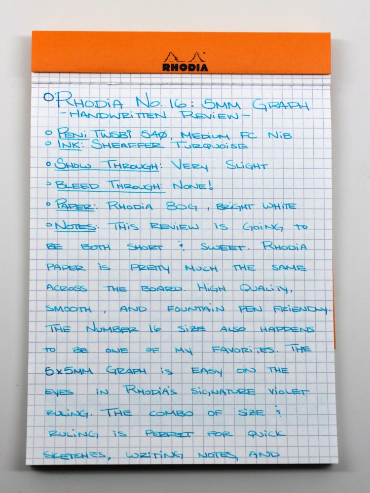 Rhodia Number 16 Graph Pad Review
