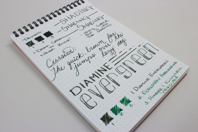 Diamine Evergreen Handwritten Review 5