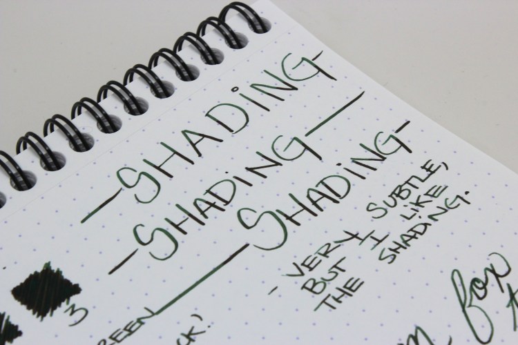 Diamine Evergreen Handwritten Review 6