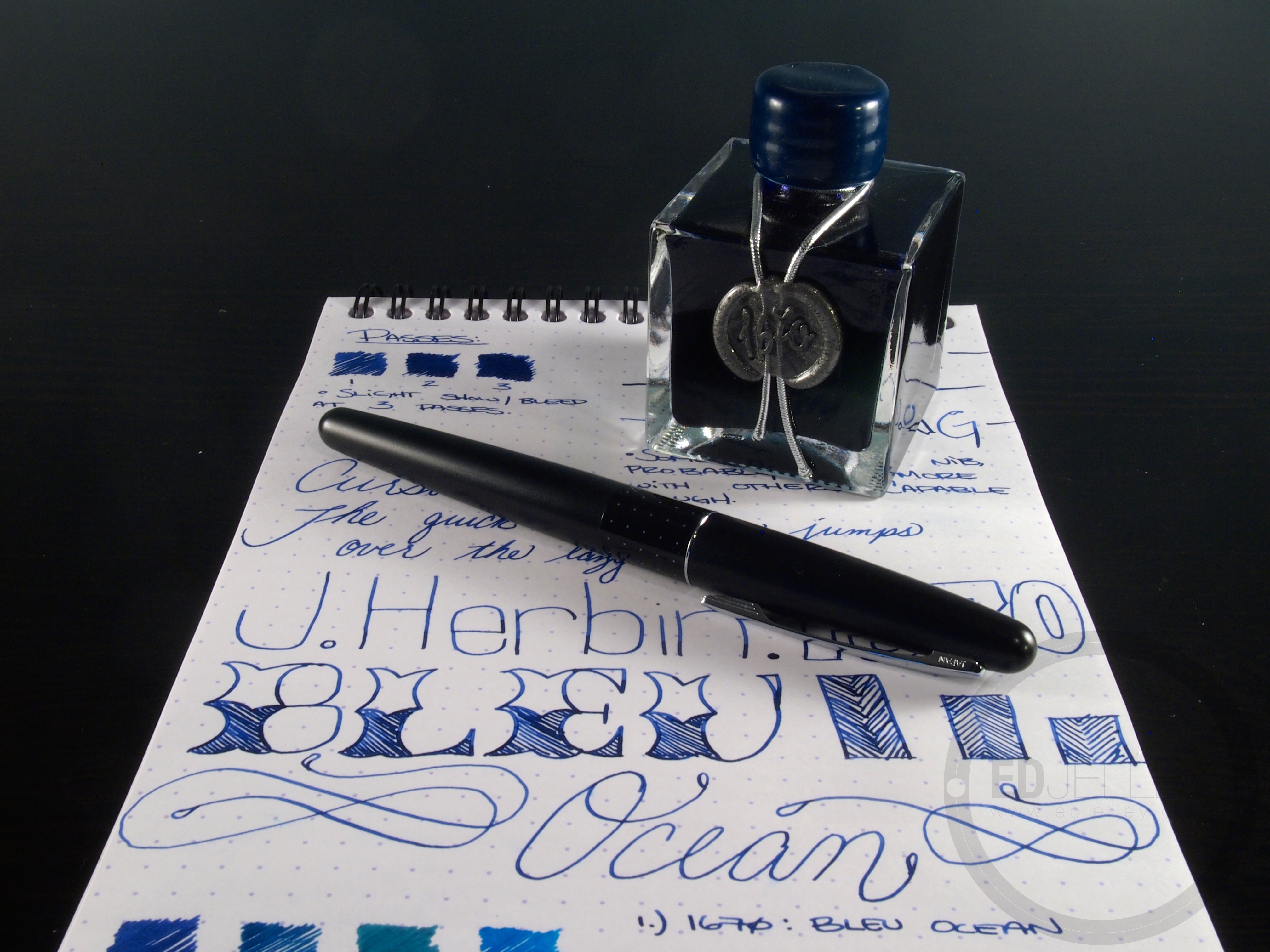 J. Herbin – 1670: Bleu Ocean – Handwritten Ink Review