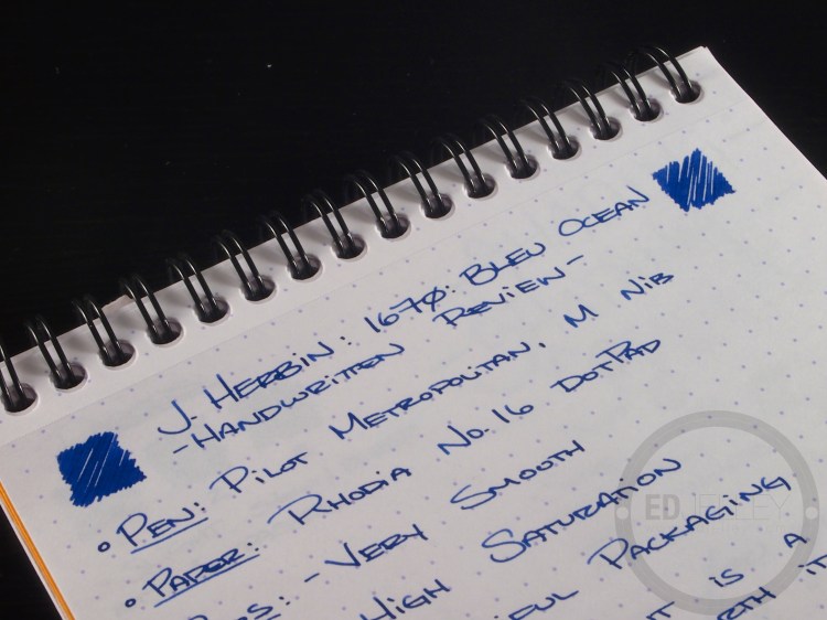 J. Herbin 1670 Bleu Ocean Ink Handwritten Review 7
