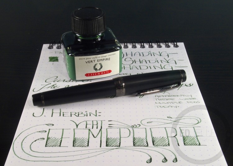 J. Herbin Vert Empire Fountain Pen Ink Handwritten Review 4