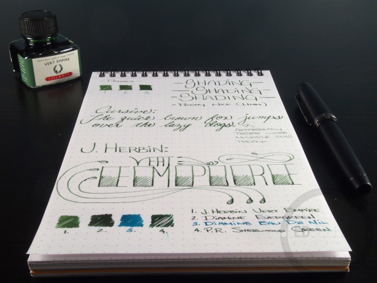 J. Herbin Vert Empire Fountain Pen Ink Handwritten Review 6
