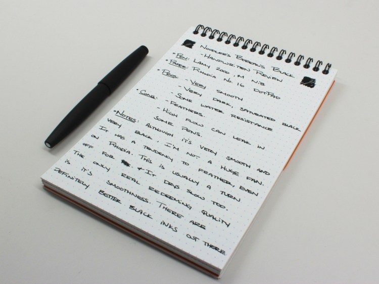 Noodler's Borealis Black Handwritten Review 3