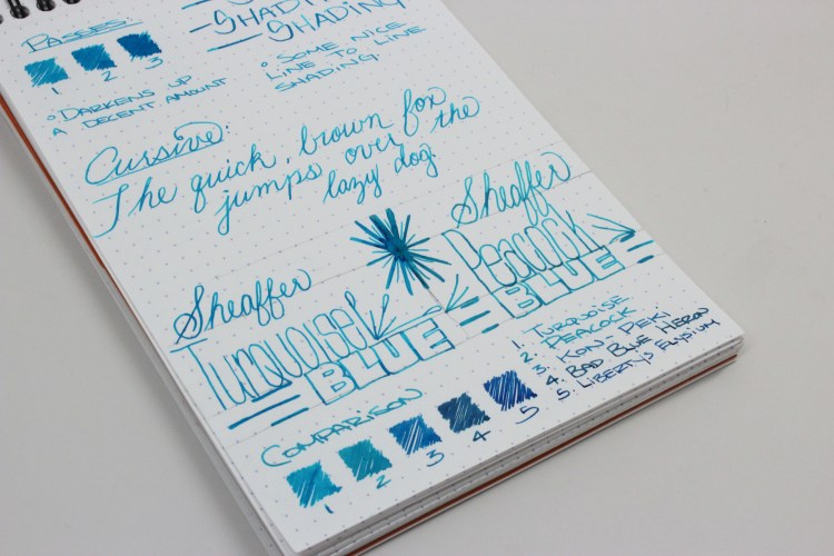 Sheaffer Turquoise Handwritten Review 4