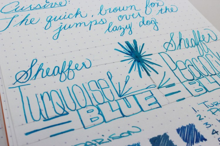 Sheaffer Turquoise Handwritten Review 6