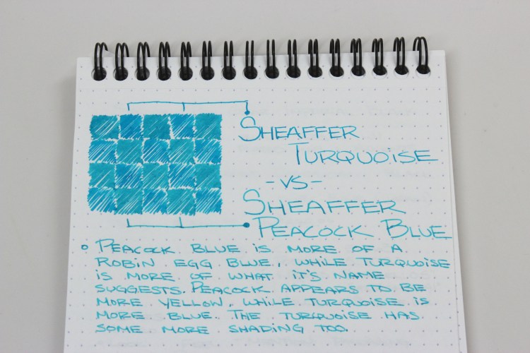 Sheaffer Turquoise Handwritten Review 7