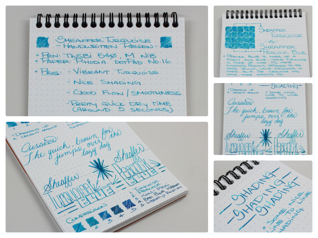 Sheaffer Turquoise – Handwritten Ink Review