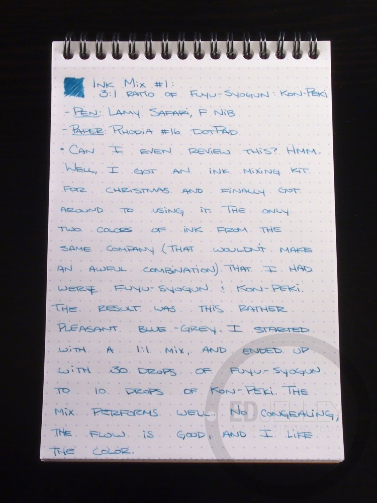 Iroshizuku Ink Mix Handwritten Review 055 1