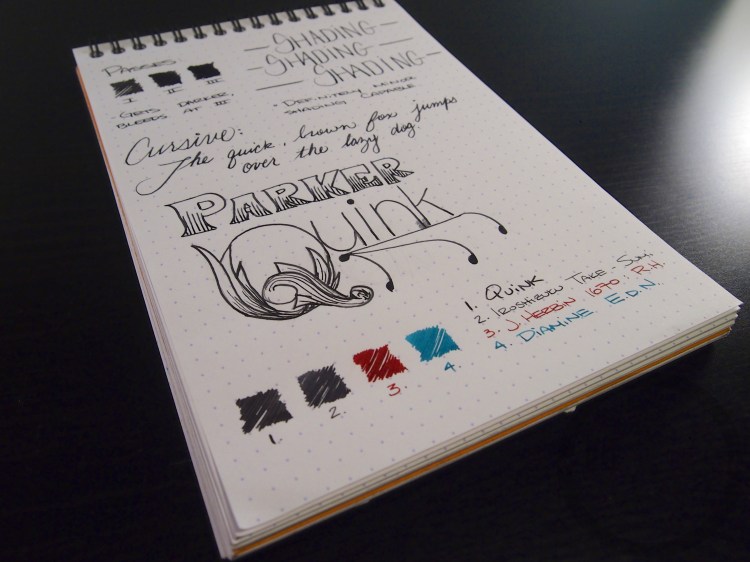 Parker Quink Black Ink Handwritten Review 099