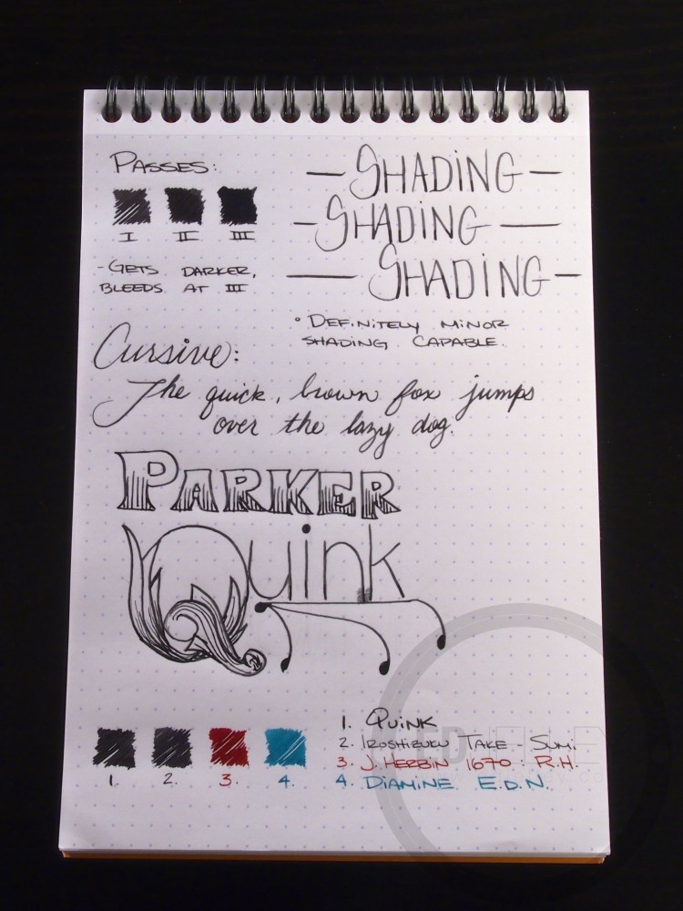 Parker Quink Black Ink Handwritten Review 101