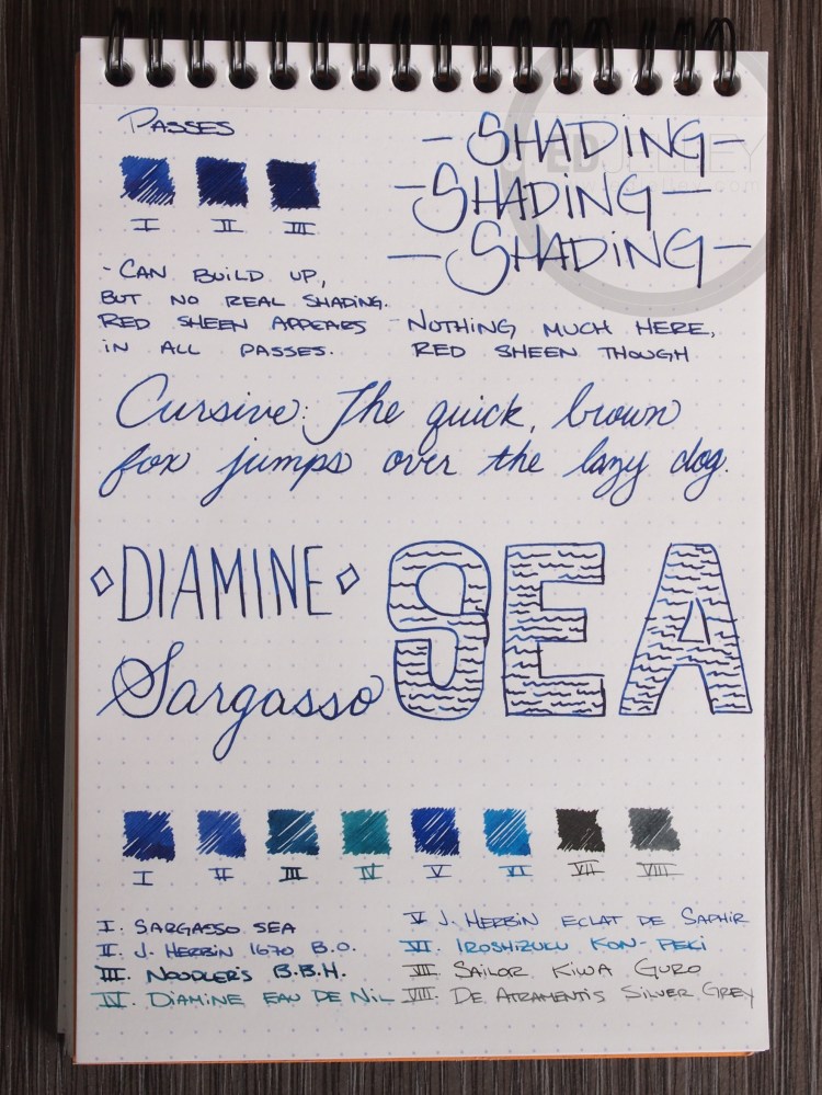 Diamine Sargasso Sea Foutnain Pen Ink 2