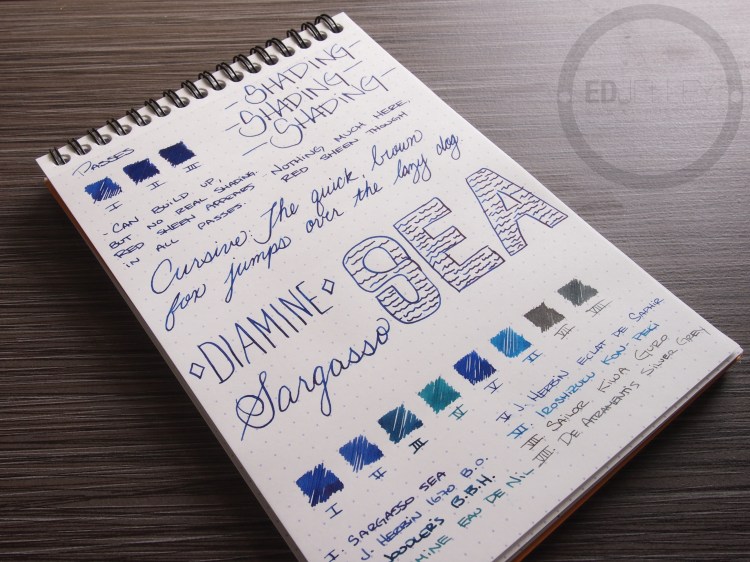 Diamine Sargasso Sea Foutnain Pen Ink 3