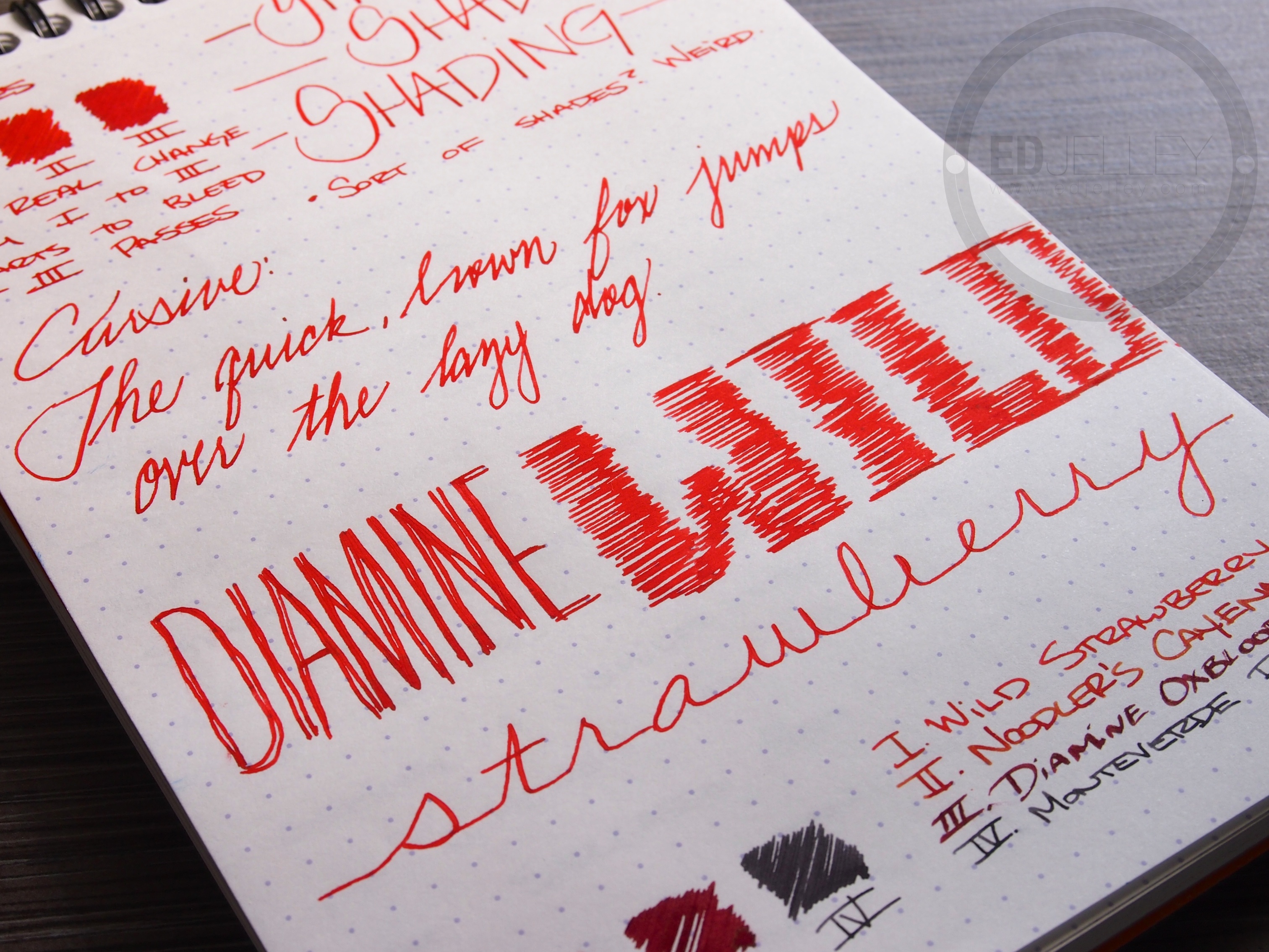 Diamine Wild Strawberry – Handwritten Ink Review