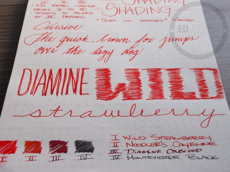Diamine Wild Strawberry Fountain Pen Ink Review 4