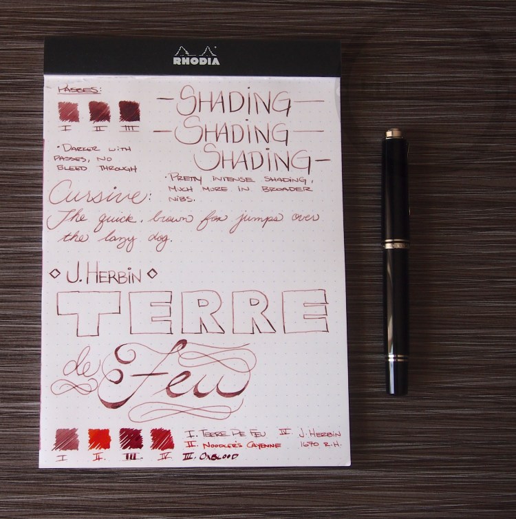J. Herbin Terre de Feu Fountain Pen Ink Review 3