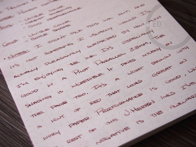 J. Herbin Terre de Feu Fountain Pen Ink Review 5