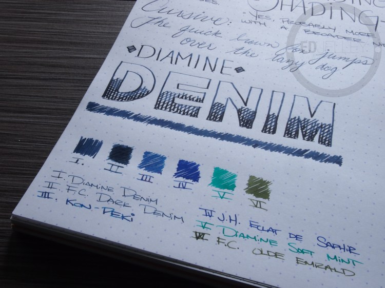 Diamine Denim Fountain Pen Ink Review 7