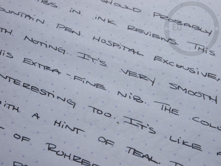 Noodler's Ellis Island Blue Black Fountain Pen Ink Review 4