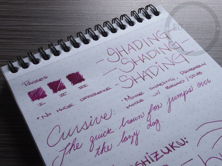 Pilot Iroshizuku yama-budo Foutnain Pen Ink Review 6