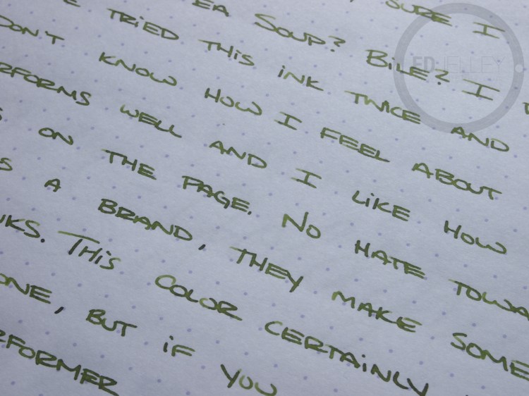 Rohrer and Klinger Alt-Goldgrun Fountain Pen Ink Review 5