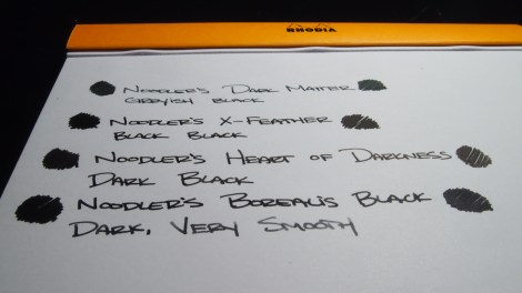 Noodler's Black Comparison