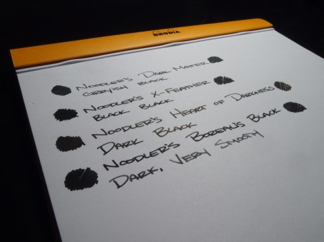 Noodler's Black Comparison