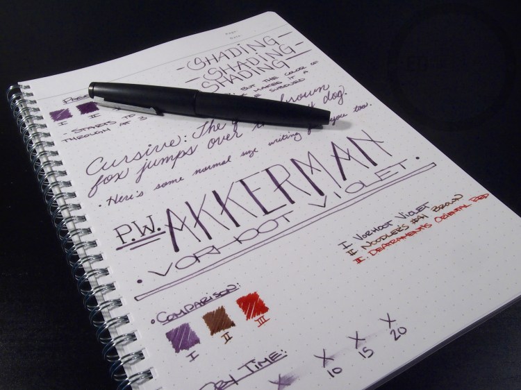 PW Akkerman Vorhoot Violet Fountain Pen Ink 10