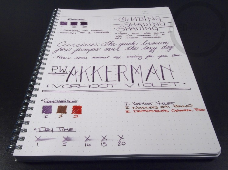 PW Akkerman Vorhoot Violet Fountain Pen Ink 9