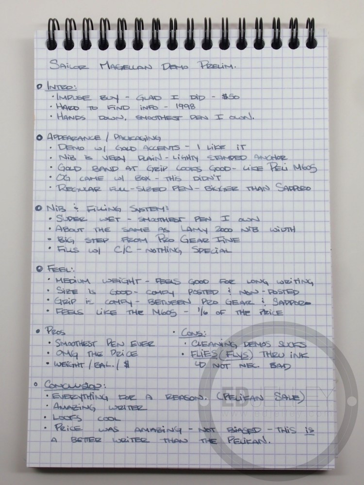 1998 Sailor Magellan Demonstrator Fountain Pen Review