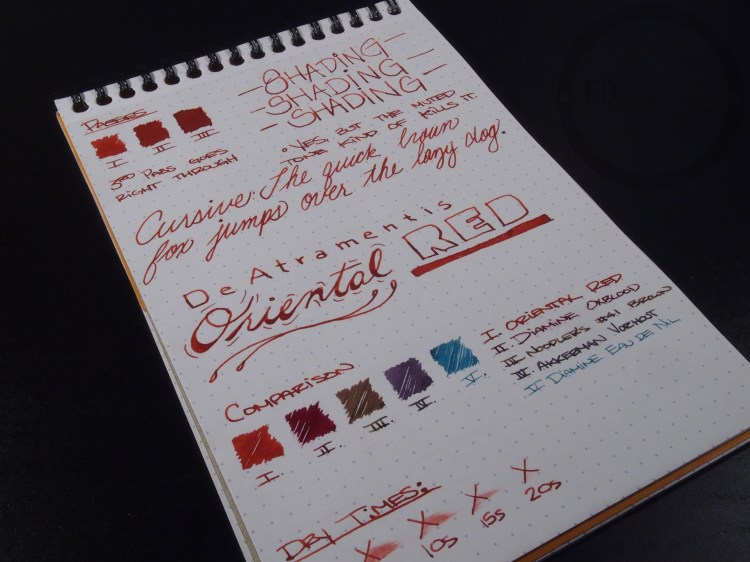 DeAtramentis Oriental Red Fountain Pen Ink Review 10