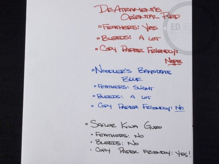 DeAtramentis Oriental Red Fountain Pen Ink Review 3