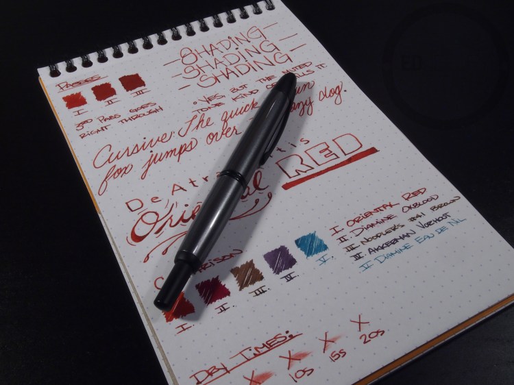 DeAtramentis Oriental Red Fountain Pen Ink Review 9