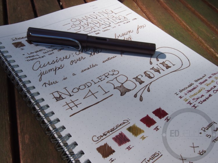 Noodler's Brown #41 - Handwritten Fountain Pen Ink Review