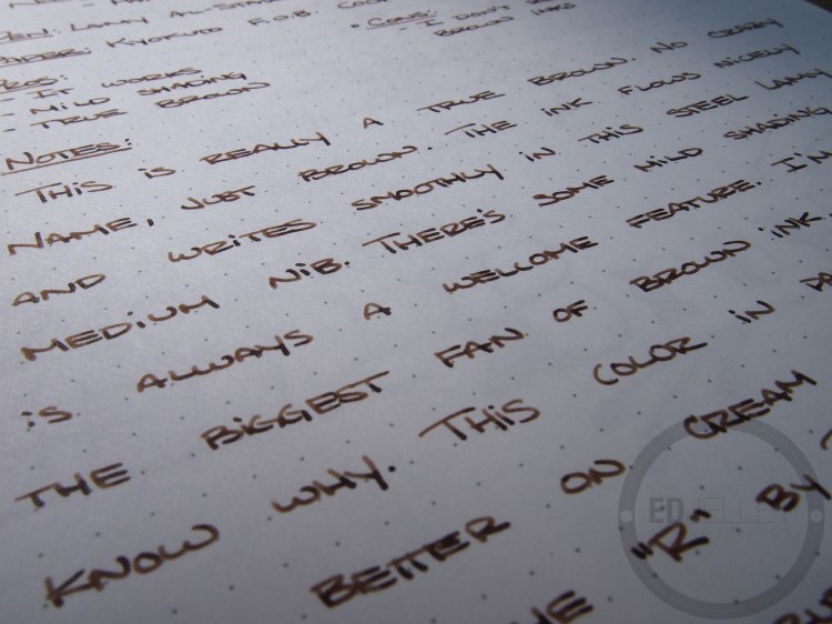 Noodler's Brown #41 - Handwritten Fountain Pen Ink Review