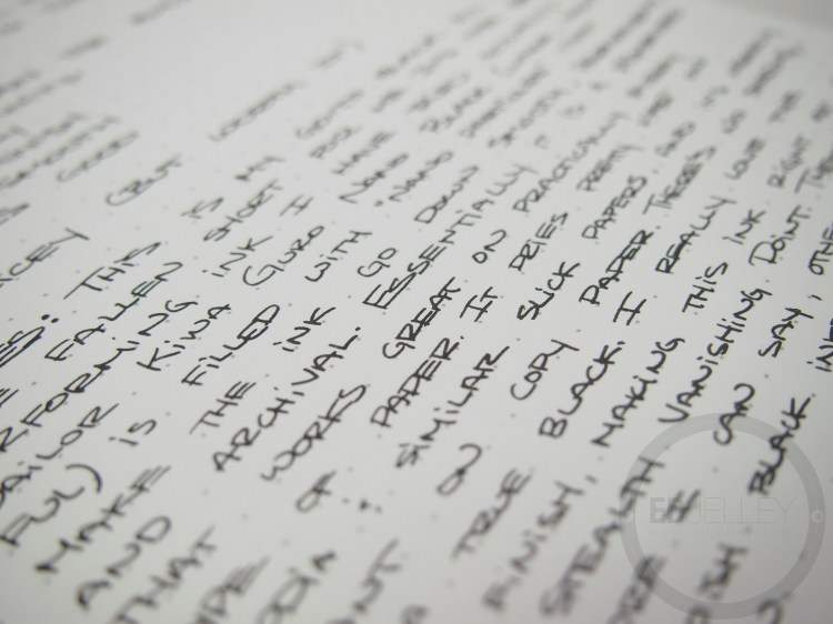 Sailor Kiwa Guro Nano Black Fountain Pen Ink Review