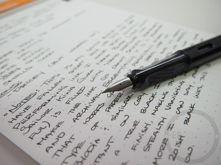 Sailor Kiwa Guro Nano Black Fountain Pen Ink Review