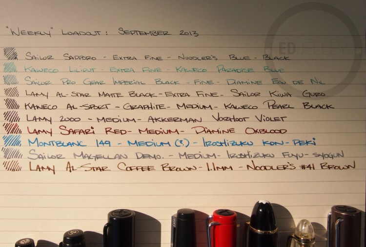 September Fountain Pen Loadout 10
