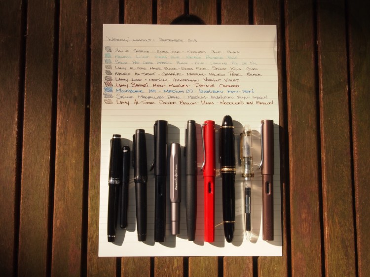 September Fountain Pen Loadout 3