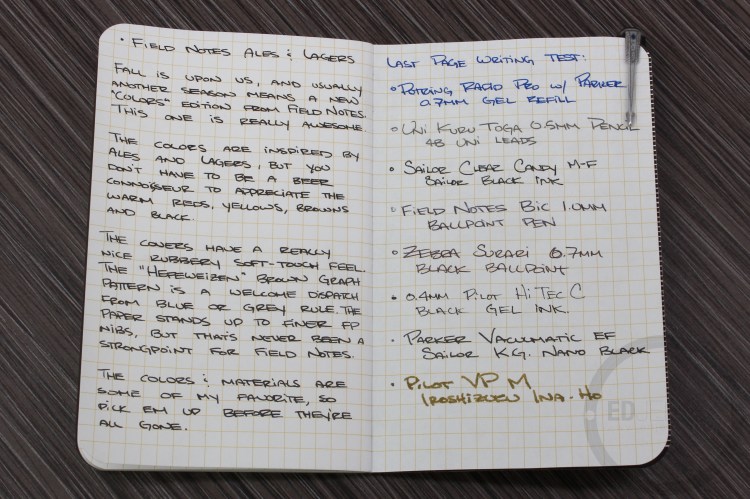 Field Notes Drink Local Edition Ales Lagers Fall 2013