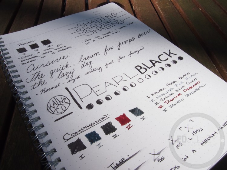 Kaweco Pearl Black Fountain Pen Ink Review - in bottle