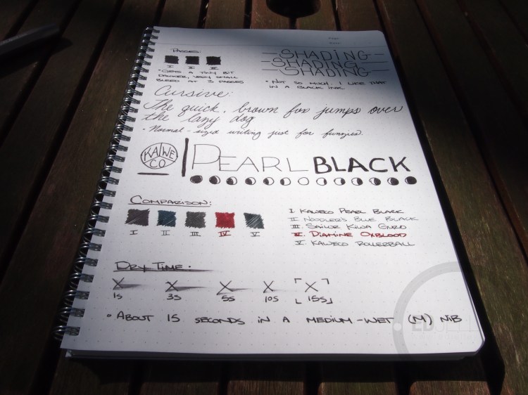 Kaweco Pearl Black Fountain Pen Ink Review - in bottle