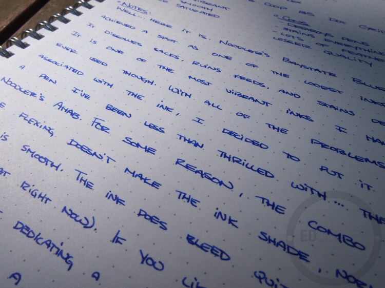 Noodler's Baystate Blue Fountain Pen Ink Review