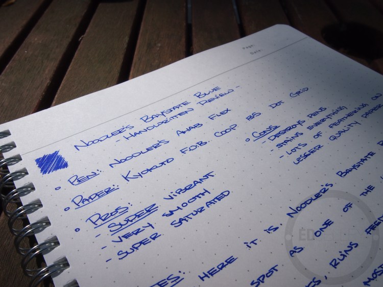 Noodler's Baystate Blue Fountain Pen Ink Review