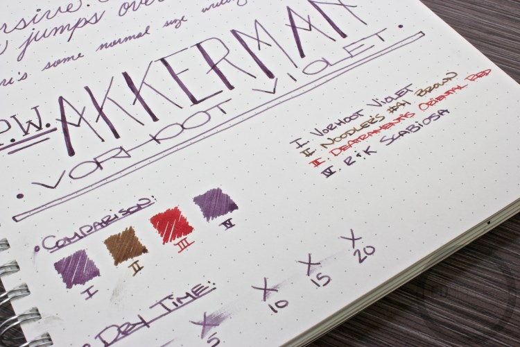 Roher and Klingner Scabiosa Iron Gall Fountain Pen Ink Review