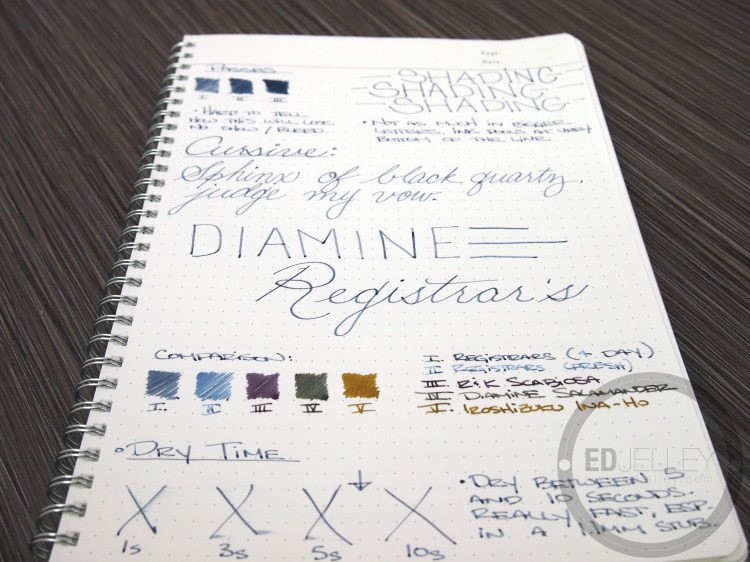 Diamine Registrar's Ink Fountain Pen Ink Review